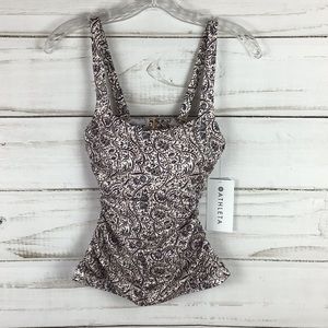 ATHLETA Aqualuxe Batik Bra size Swim Tankini NEW